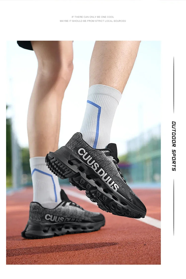 Men's Running Shoes Outdoor Couple Trainer Race Sneakers Off-road Shoes Cushioning Jogging Non-Slip Breathable Mesh Luxury Shoes