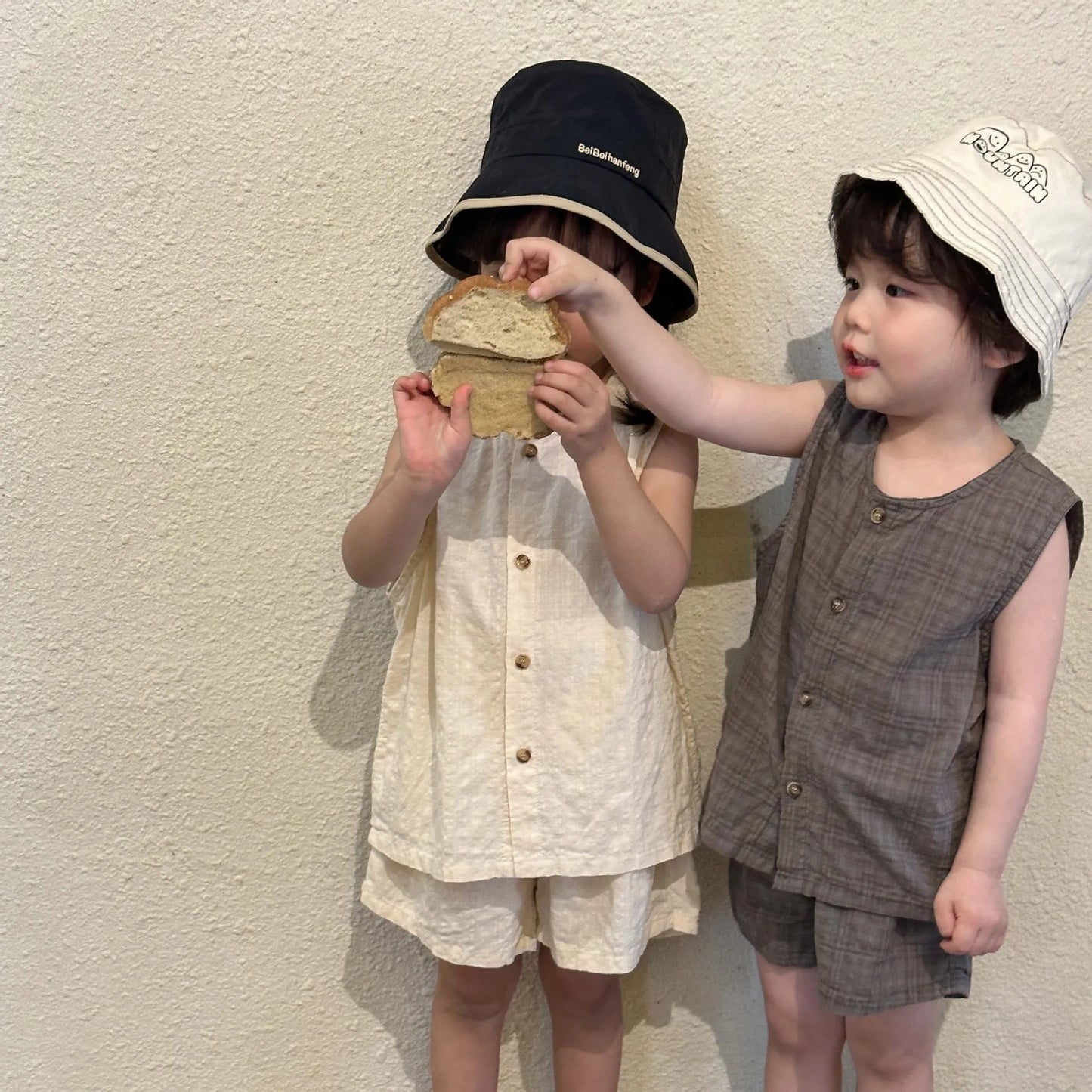 2026 Summer Kids Clothing Set Boys Vest and Shorts 2 Pcs Suit Korean Style Casual Girls Clothes Set Unsex Children Outfit
