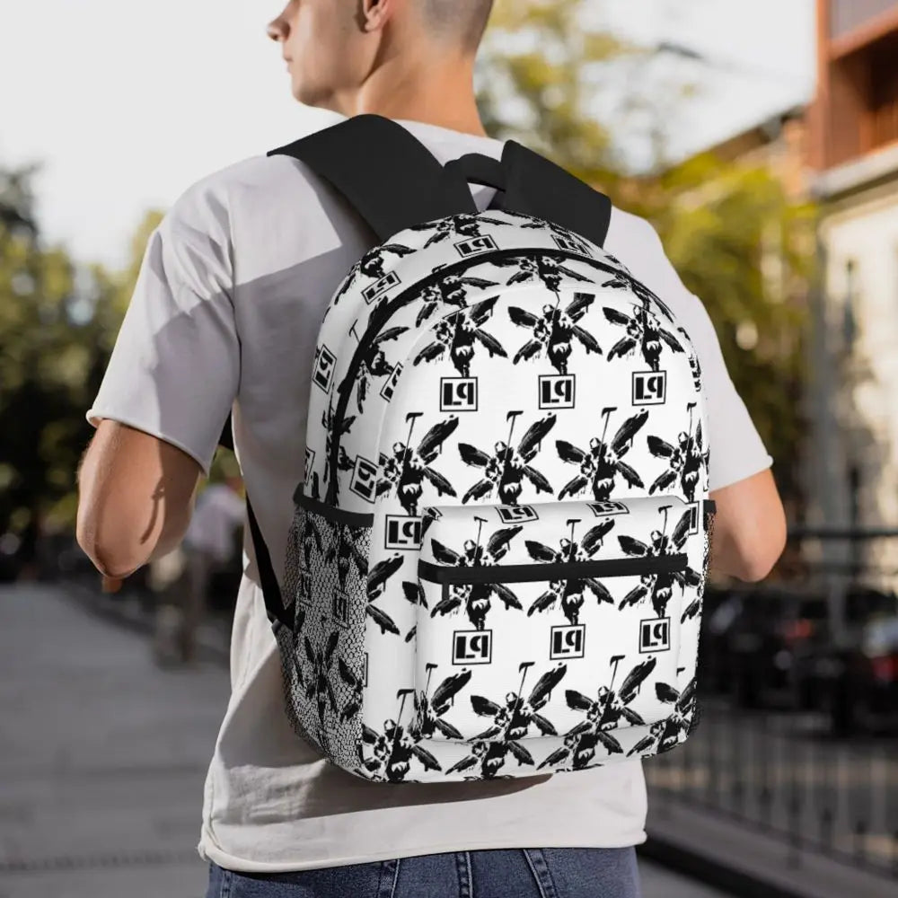 L-Linkin-S P-Park-S Band Student Backpack School Bag Hiking Travel Daypack for Boys Girls Fashion Bookbag Shoulder Bags