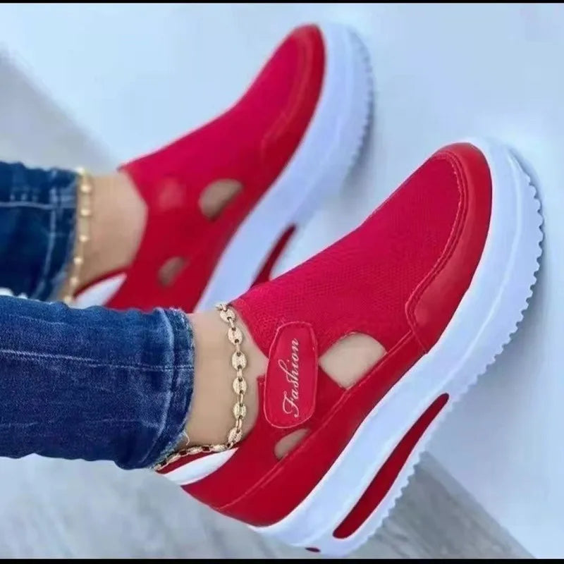 Shoes Womens Sneakers Female Casual Shoes 2025 Summer New Breathable Mesh Ladies Sport Shoes Vulcanized Women Platform Sandals
