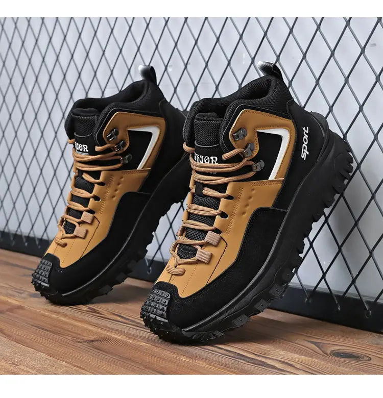 Men's Large Size Versatile Mountain Climbing Anti-slip Wear-resistant Outdoor Casual Trendy Spring Lightweight Dad Shoes