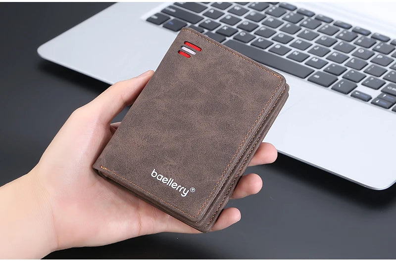 Baellerry New Men Wallets High Quality Brand Card Holder Short Male Purses Zipper Coin Pocket Large Capacity Men's Wallet