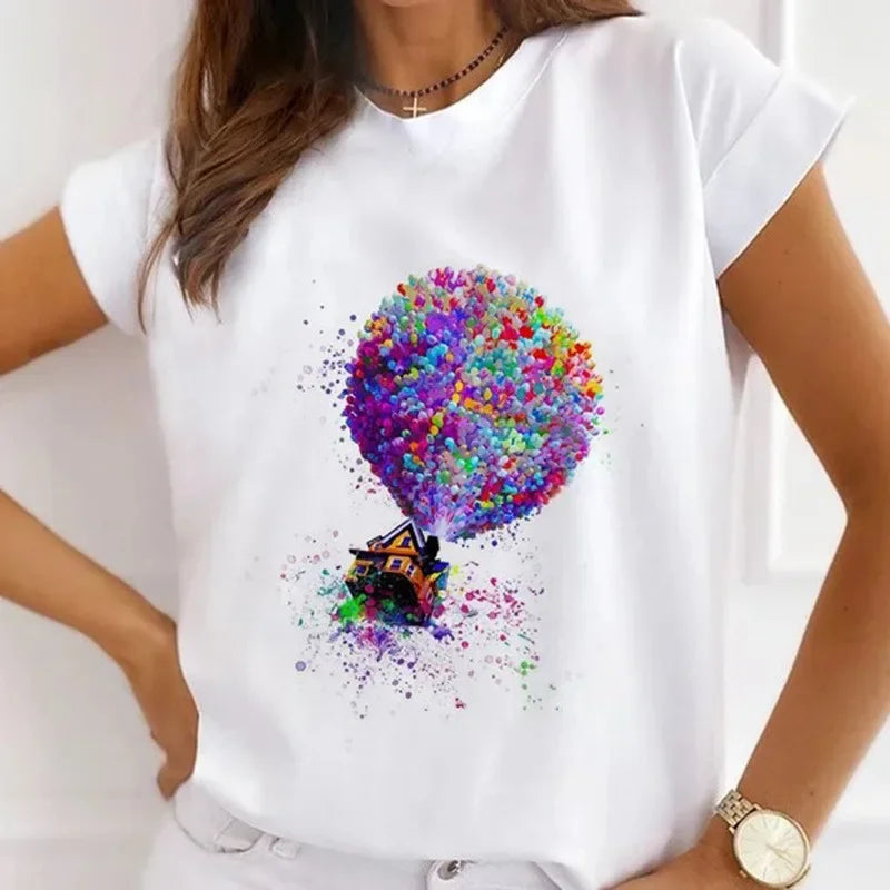 African Women's New Fashion City Girl Half Sleeve Basic Cute Clothes T-shirt Graphic T Shirts Y2k Tops Harajuku Vintage Tee