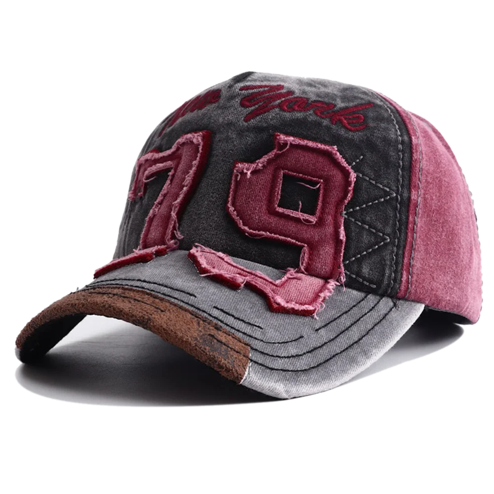 New Unisex Washed Cotton Baseball Cap Men Women Letter Embroidery Vintage Cap Adjustable Casual Outdoor Streetwear Sports Hats BAZAARHUBO