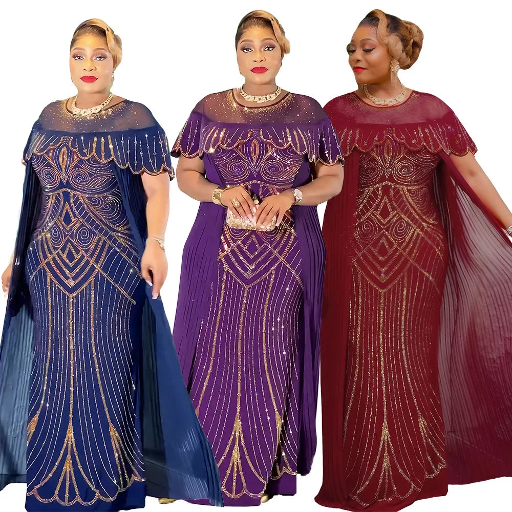 Women Traditional Africa Clothing Muslim Kaftan Maxi Long Dress 2025 Dashiki Ankara Outfits Gown Abayas Robe