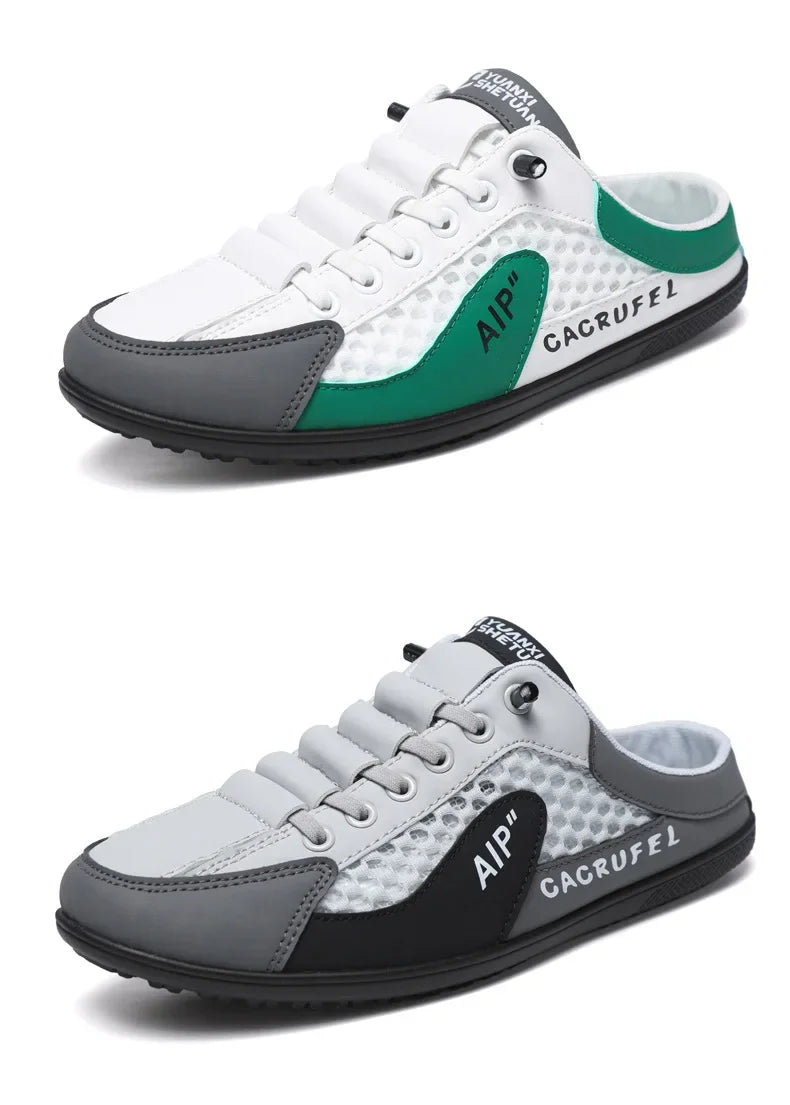 Men's Fashion Soft-soled Half Slippers Summer Men Trendy Bottom Casual Shoes Soft Sole Support Shoes Sneakers Zapatos De Hombre