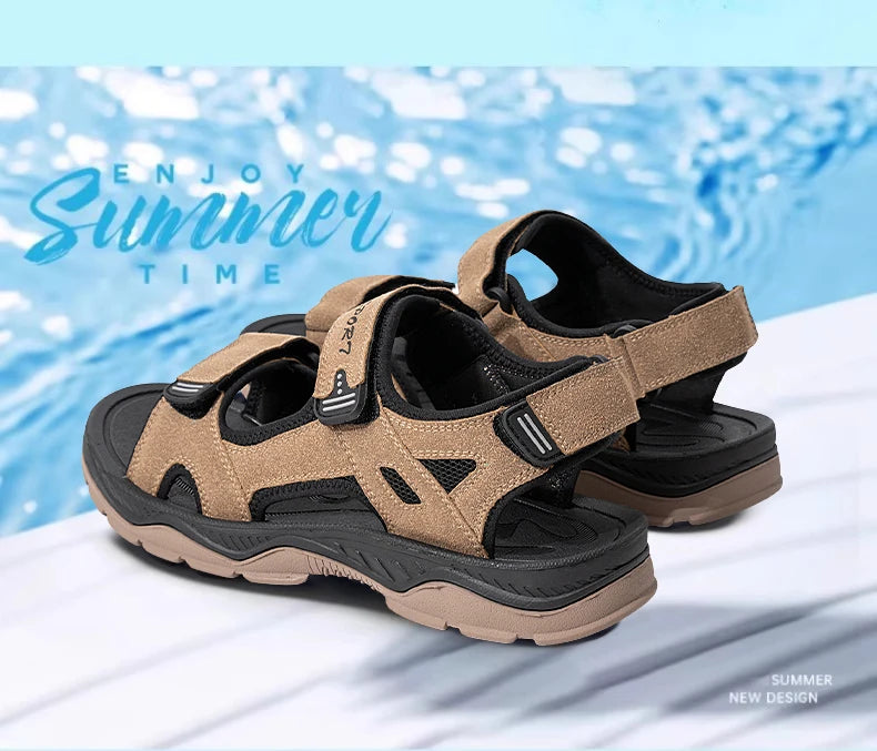 Men's Summer Beach Sandals Holiday Breathable Water Shoes Male Retro Comfortable Quick Drying Casual Sandals