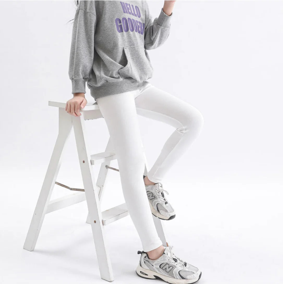 Girls' Leggings Spring And Autumn Style 95 Cotton Female Baby Elastic Pants Children's Slim outer Wear Pants