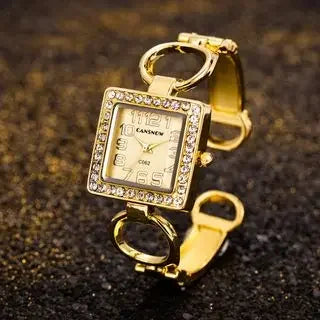 High Quality Fashion Women's Gold Watch Bangle Bracelet Stainless Steel Luxury Watches  Women Ladies Quartz Wristwatch Relogio