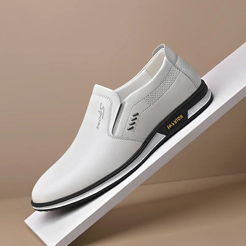 Leather Shoes Men Loafers Shoes 2026 Spring Summer Men Breathable Outdoor Casual Footwear Business Formal Single Shoes Sneakers