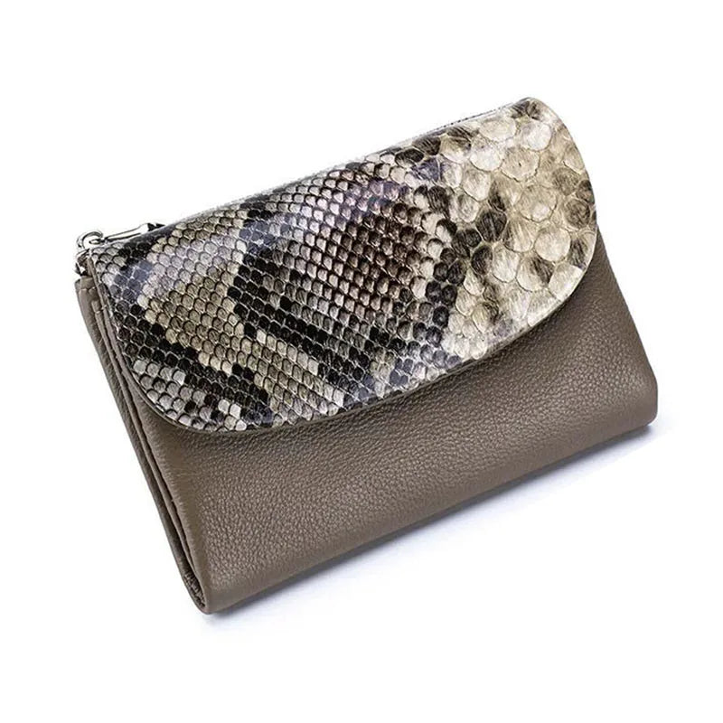 Short Genuine Leather Wallet Women RFID Card Holder Purse Ladies Mini Soft Real Cow Leather Clutch