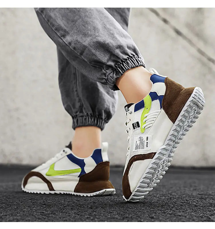 Fashion brand tenis men casual faux leather sneakers male wedged shoes new spring summer breathable trainers man gym run shoes