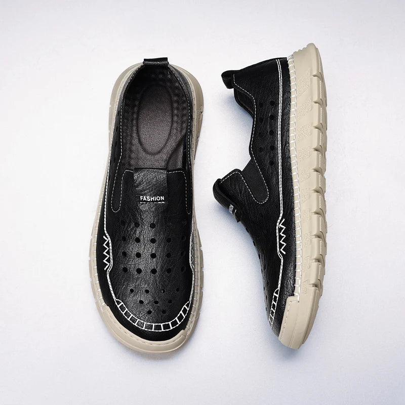 Men's Loafers High-quality Handmade Soles Breathable Lightweight Park Walking Shoes Commuting Men's Driving Leather Shoes