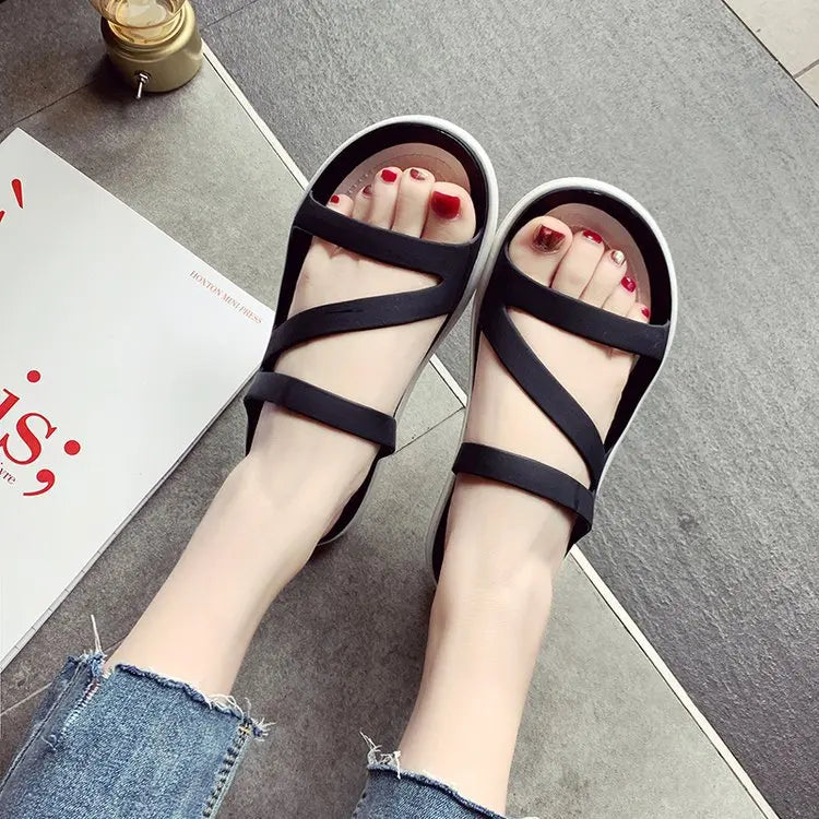2025 Summer Slippers Womens Jelly Shoes Ladies Flat Beach Shoes Casual Sandals Comfort Non Slip Flip Flops Female Slides Zapatos