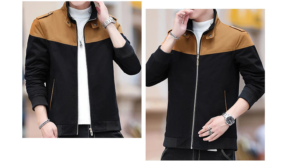 DIMUSI Winter Men's Bomber Jacket Casual Mens Outwear Fleece Warm Coats Fashion Stand Collar Uniform Jackets Mens Brand Clothing