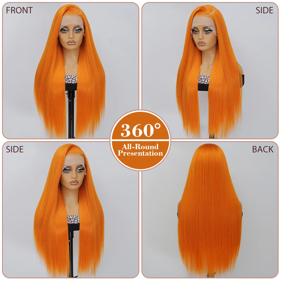 30 Inch Lace Frontal Wig Synthetic 13X6 Straight Hair Lace Wig For Afro Women High Temperture Fiber Blond Women Lace Frontal Wig
