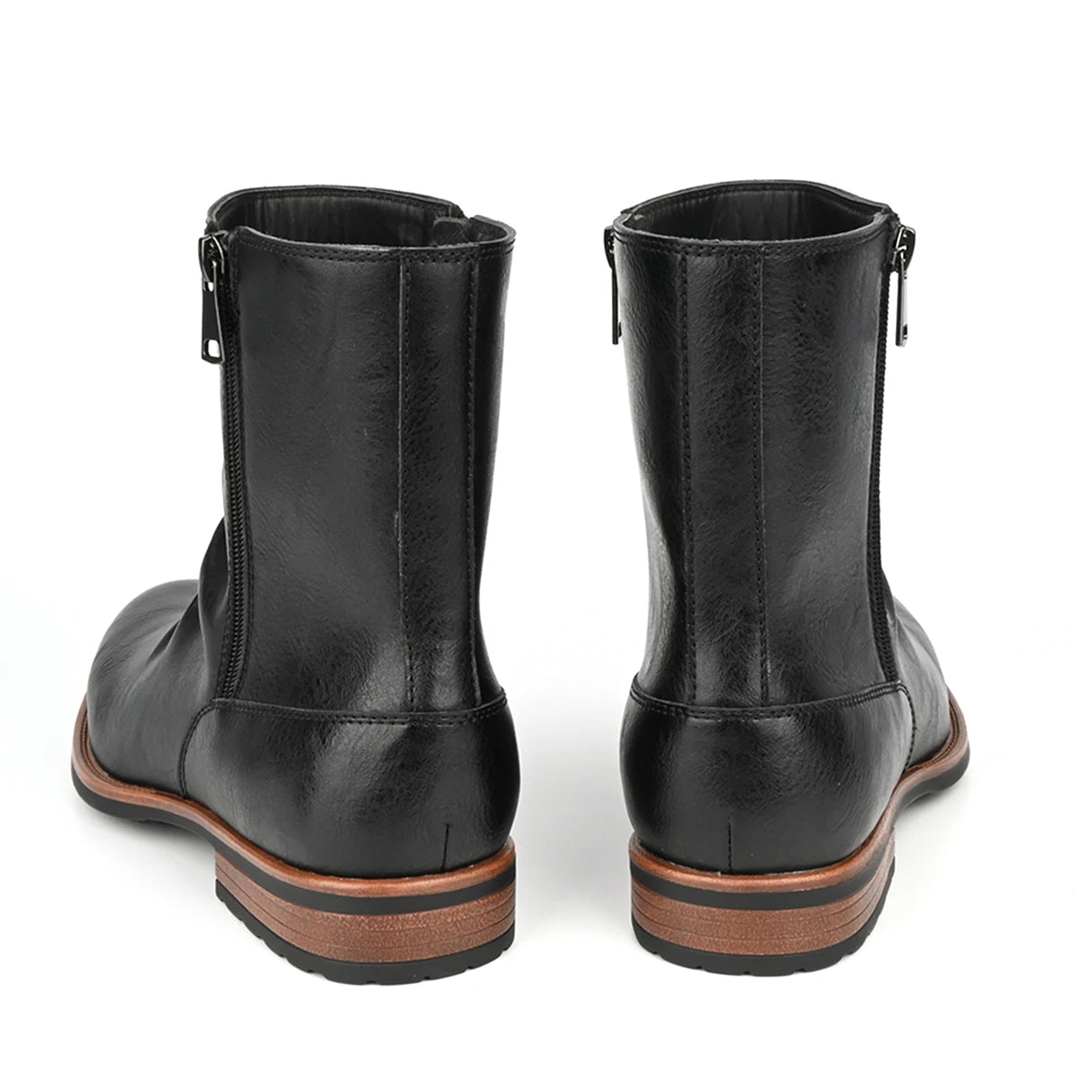 Men's British Style Low-Heeled Retro Boots for Everyday Casual Wear