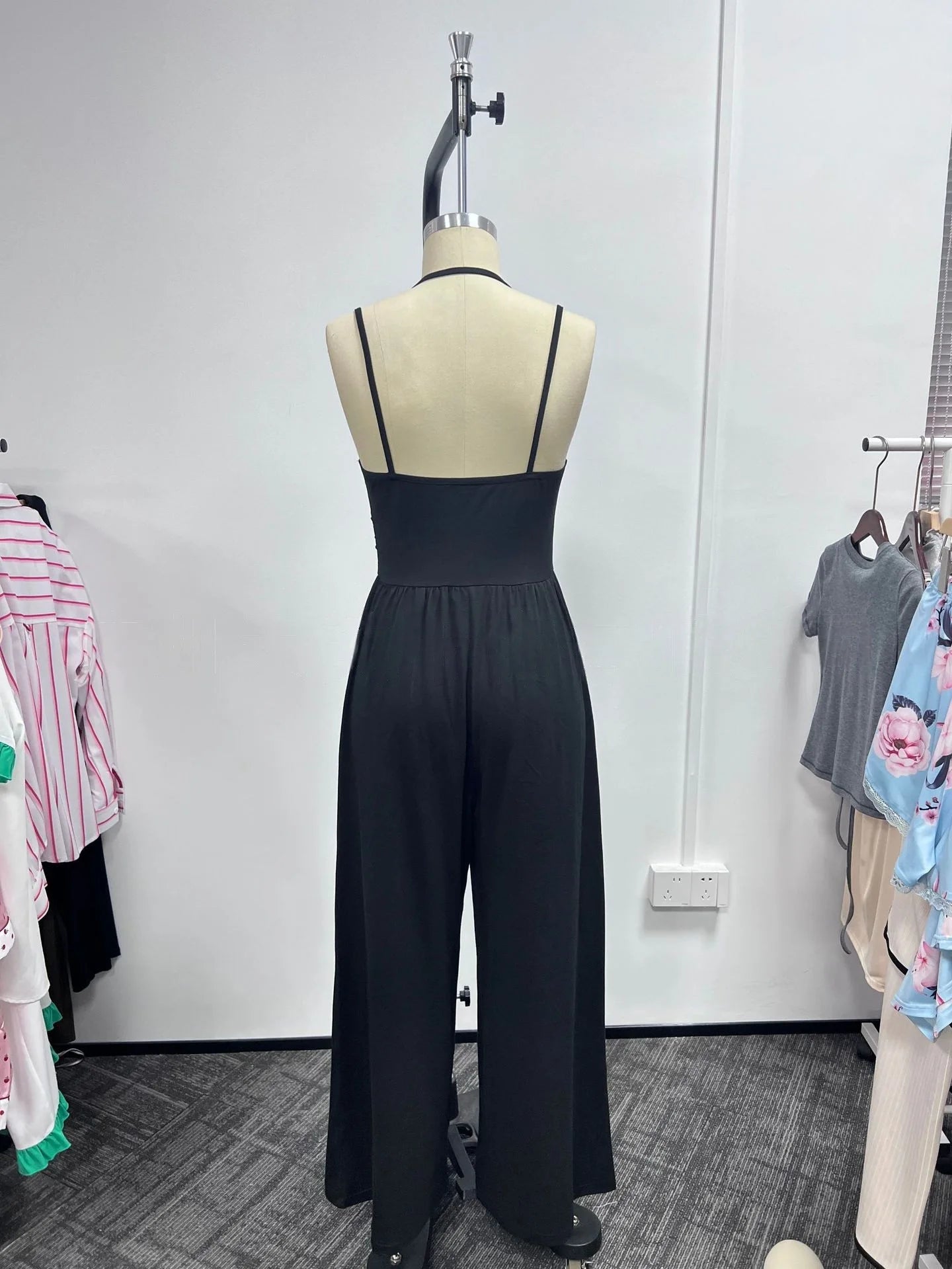 2026 Casual Jumpsuit Simple Style Jumpsuits For Woman Loose Wide Leg Trouser Women's Clothing Home Clothes Sleeveless Sling Silm