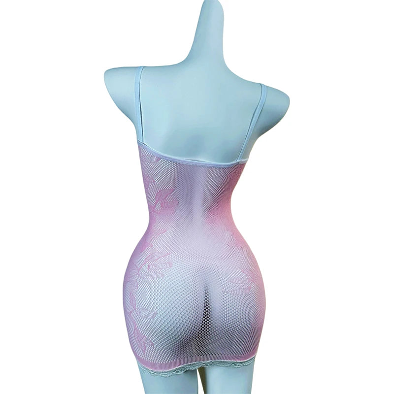 1PC Sexy Women Fishnet Cover Up Without Bikini Hollow Out Bodycon Dress  See Through Beachwear Summer Women's Swimwear DSH773