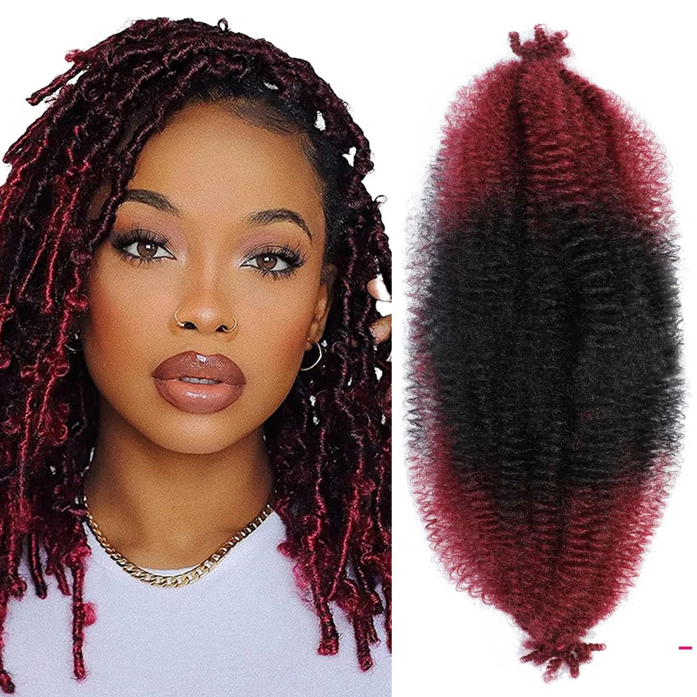 Pre-Separated Springy Afro Twist Hair 24 Inch 3 Tones Soft Locs Marley Twist Synthetic Braiding Hair Extension For Black Women