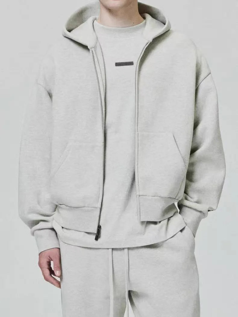 Season 9 Men's Oversized Hoodies Two-pieces Sets Brand Design Metallic Texture Silicone Letter Hoodie Couple Sports Tracksuits