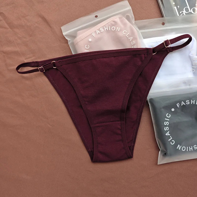 6Pcs/Set Cotton Underpants Women Sexy Briefs Low Waist Bikini Underwear Female Solid Color Panties S-XL Lingerie