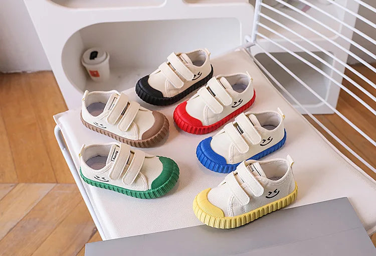 Children Canvas Shoe Candy Color Korean Style Kids Casual Shoes Toddler Girl Boy Breathable Soft Sole Board Shoes Tenis Infantil