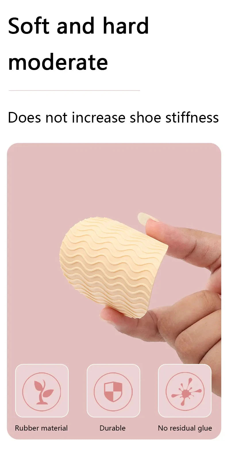 Women High Heels Rubber Sole Protector Non-Slip Wear-Resistant Forefoot Pads Self-Adhesive Insoles Sole Repair for Comfort