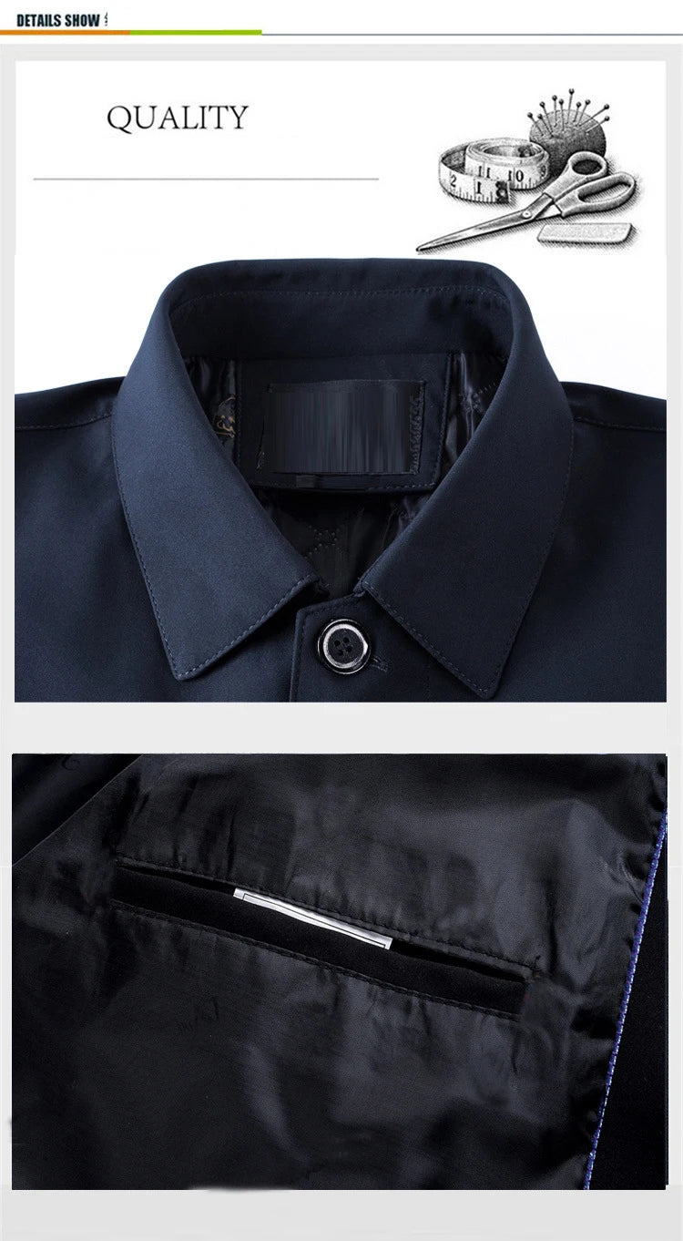 Luxury Thicken Padded Blazers for Men Social Jackets Men's Winter Jacket Windbreak Fleece Lining Business Office Dress Coat XXXL