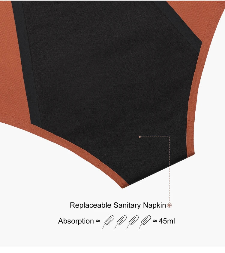 Hot Sale Mid-Rise Seamless Menstrual Period Panties 4 Layers Absorbent Leak Proof Culotte Lengthened Menstrual Panties