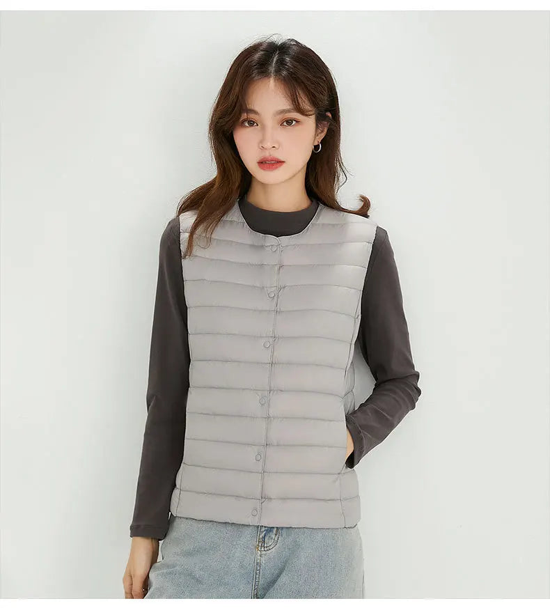 NewBang 90% Matte Fabric Womens Ultra Light Down Vest Waistcoat Sleeveless