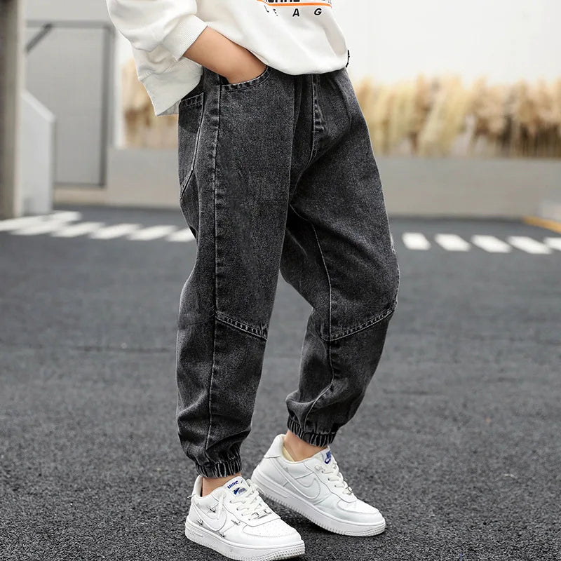 New Casual Kids Boys Clothes Jeans Pants Children Wears Denim Clothing Infant Baby Trousers Bottoms 4 5 6 7 8 9 10 11 12Years