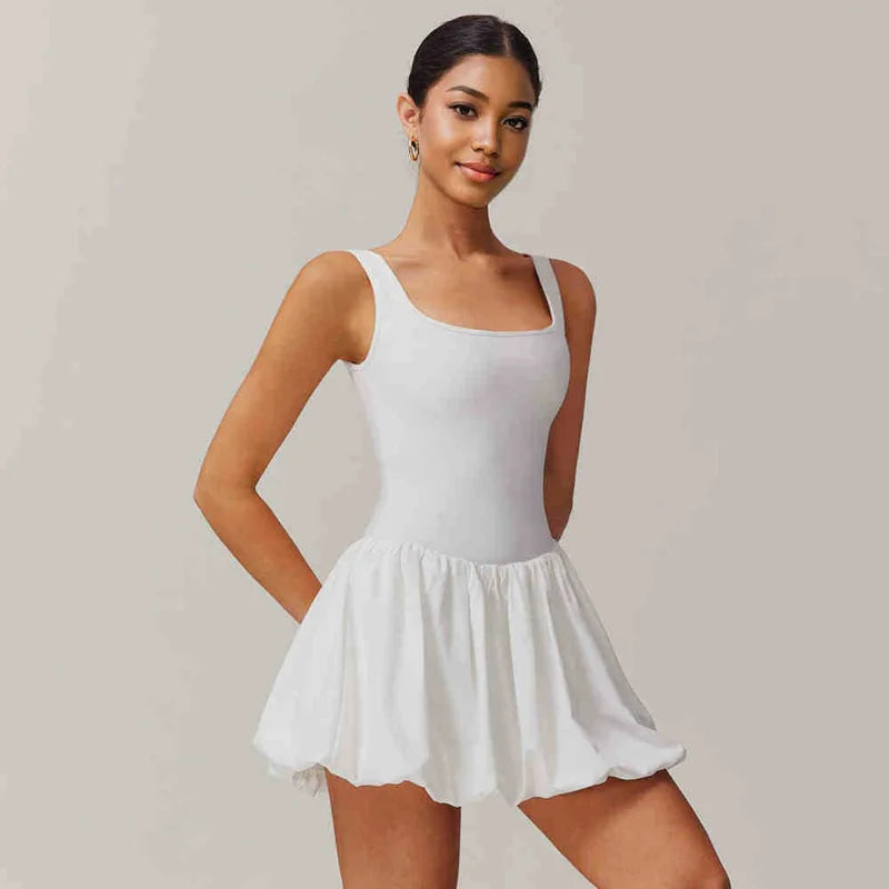 2025 New Women Yoga Jumpsuit Set Sexy Anti Glare One-Piece Jumpsuit Dance Ballet Sports Dress Gym Push up Running Tennis Sports