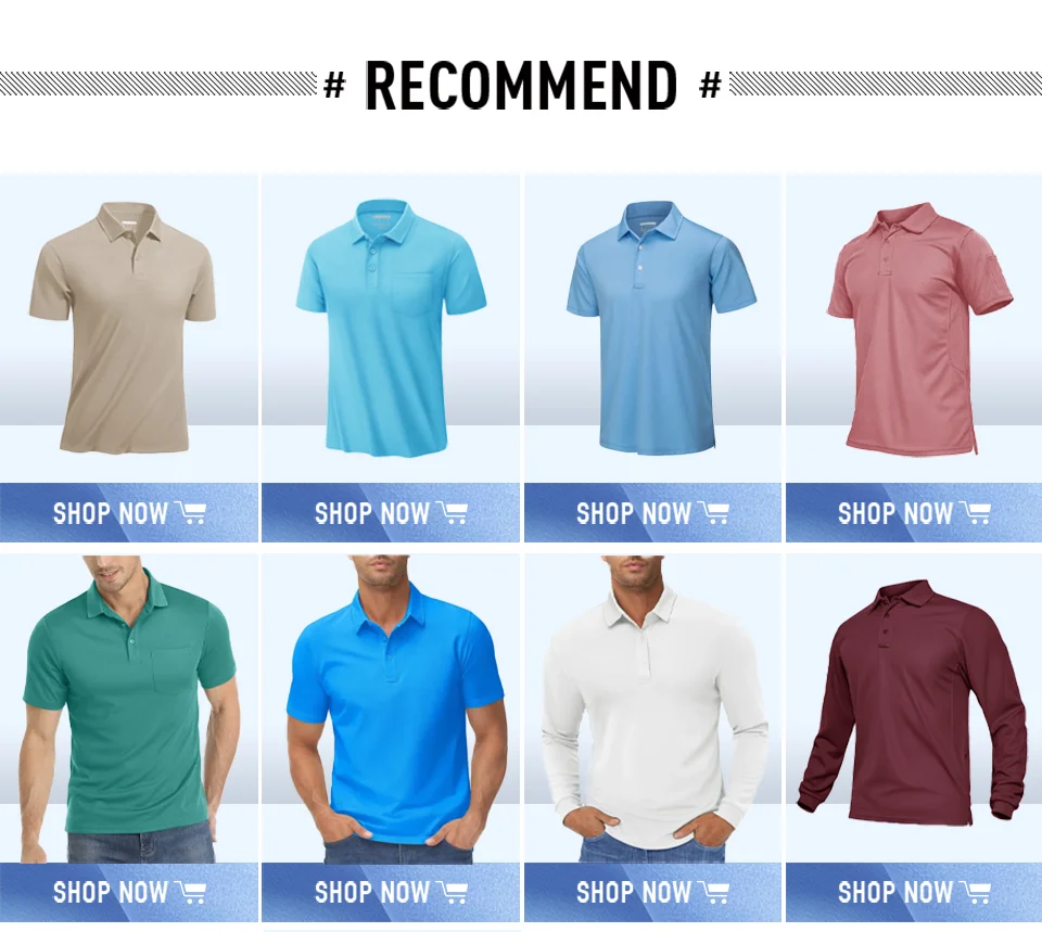 TACVASEN Summer 72% Cotton Polos T-shirts Mens Breathable Golf Polo T-Shirt Active Sport Hiking Tee shirts Casual Work Tops Male