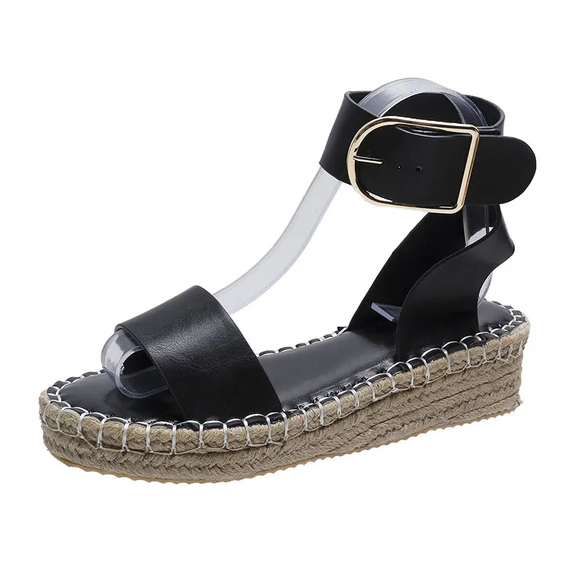 Women's wedge sandals comfortable optical sole large size spring and summer women's shoes hot sale 2024