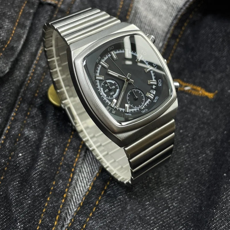 CILOA square sports watch men's high-quality gift light luxury trend fashion 2025 new stainless steel waterproof quartz watch