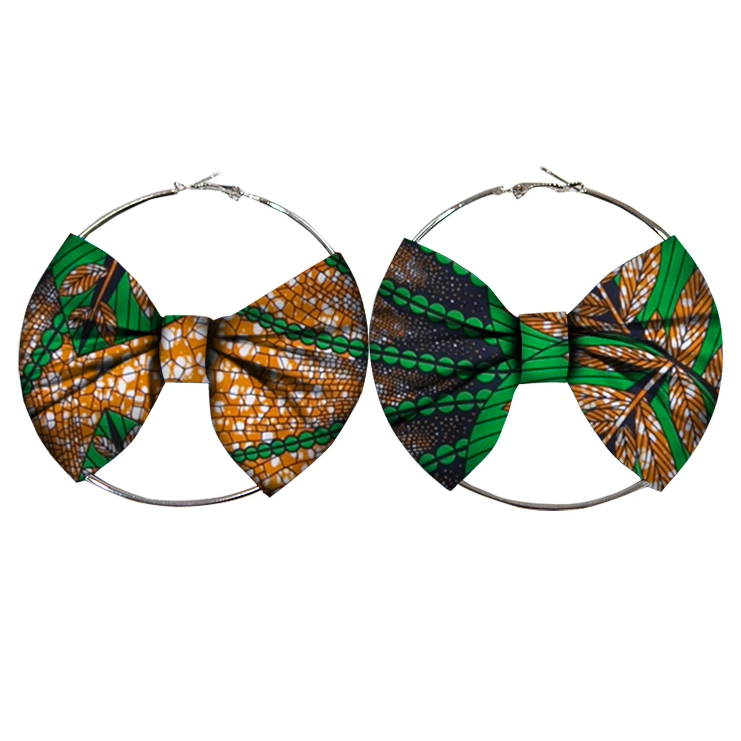 African Earrings Fashion Women Africa Handmade Statement Circle Jewellery Print Wax Fabric Accessories WYA078