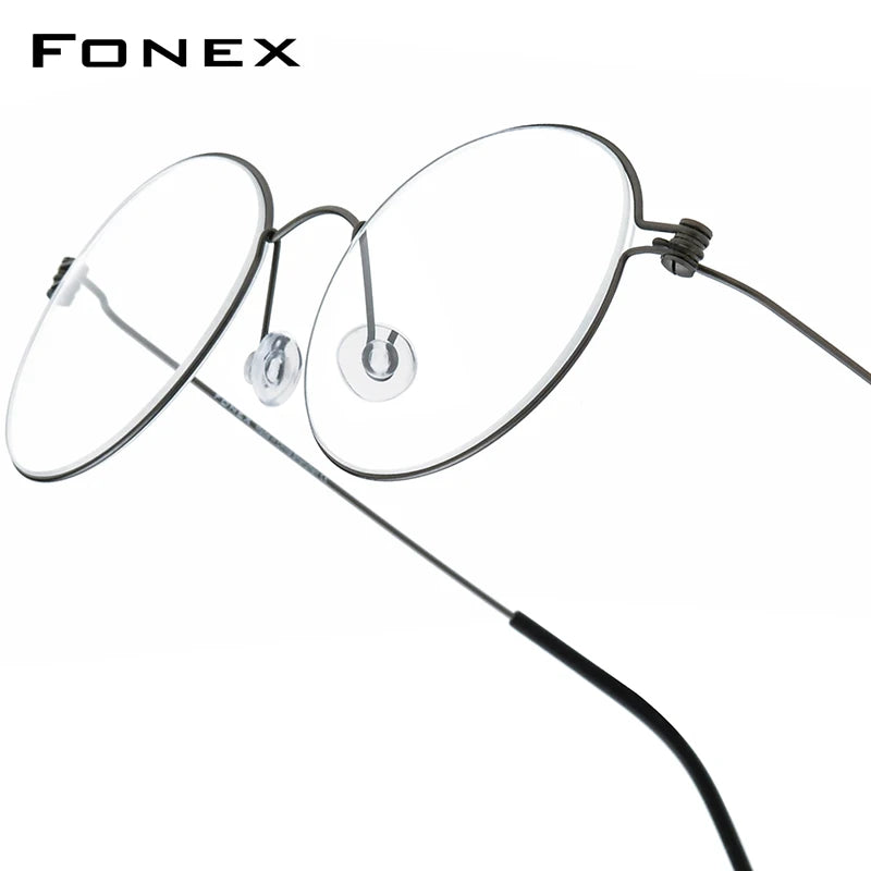 FONEX B Titanium Glasses Frame Women Brand Design Eyeglasses Men Korean Denmark Ultralight-Weight Morten Screwless Eyewear 7510 BAZAARHUBO
