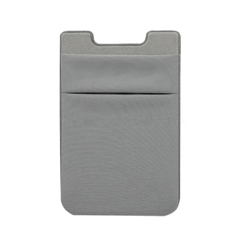 Women Men Fashion Elastic Cloth Cell Phone Card Holder Mobile Phone Wallet Case Credit ID Card Holder Adhesive Sticker Pocket