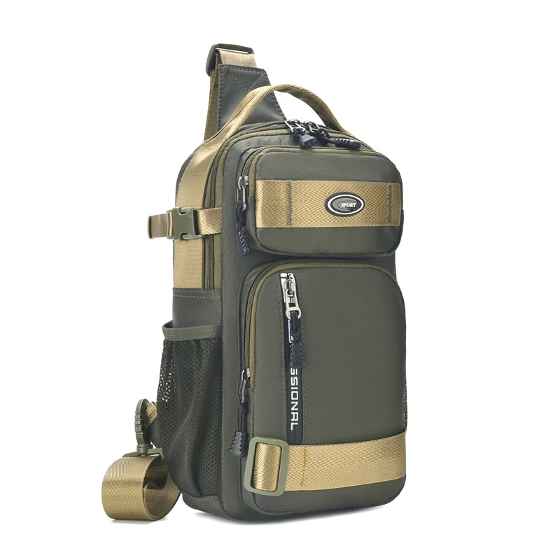 Large Capacity Men's Waist Packs Crossbody Bag High Quality Light Oxford Chest Pack Fashion Casual Men's Handbag Shoulder Bag