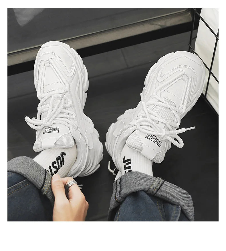 2025 New Men's Luxury Platform Sneakers Fashion Men Running Shoes Increased Breathability Man Shoes Lace Up Zapatillas De Hombre
