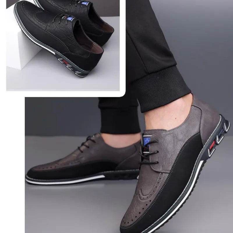 Large Size Men's Lace - Up Casual Shoes Cushioned Sole Ankle Support Fashionable Choice work office shoes big size 50 51 52 53