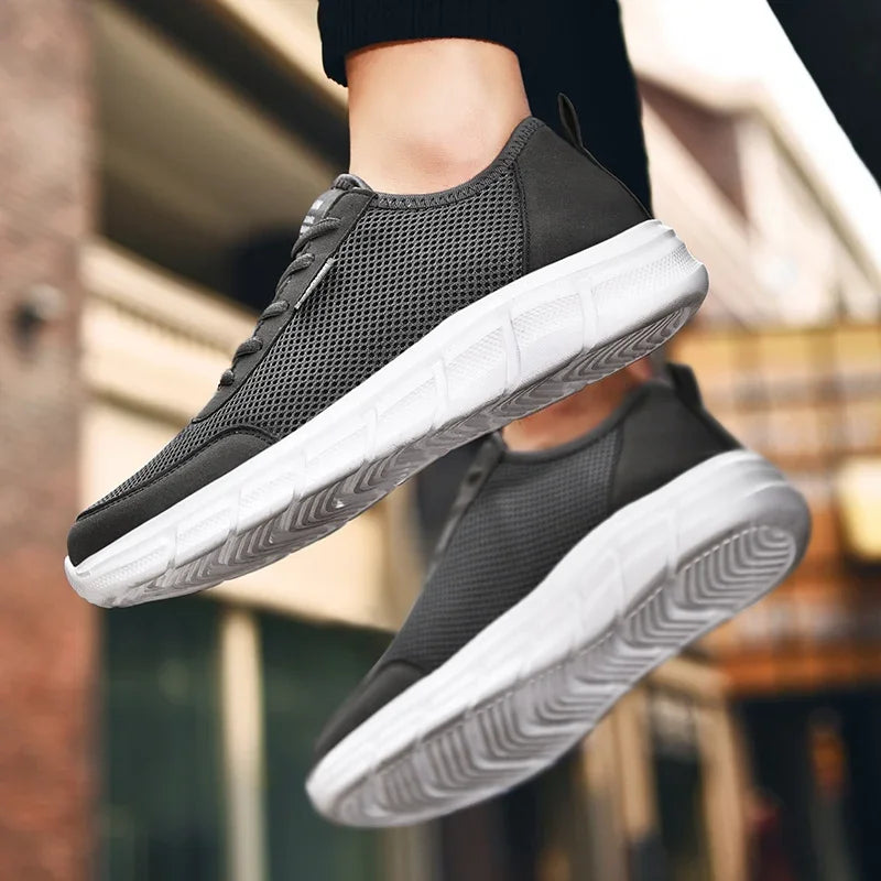 MAEDEF New Sneakers Men's Breathable Mesh Lightweight Casual Walking Man Shoes Big Size 39-48 Comfortable Black Sneakers for Men