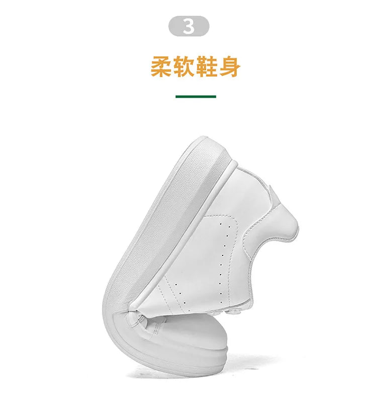 Men's Invisible Height Increasing Elevator Shoes Lace-up Sporty White Sneakers 6cm 8cm 10cm Taller Size Plus Invisible Elevate