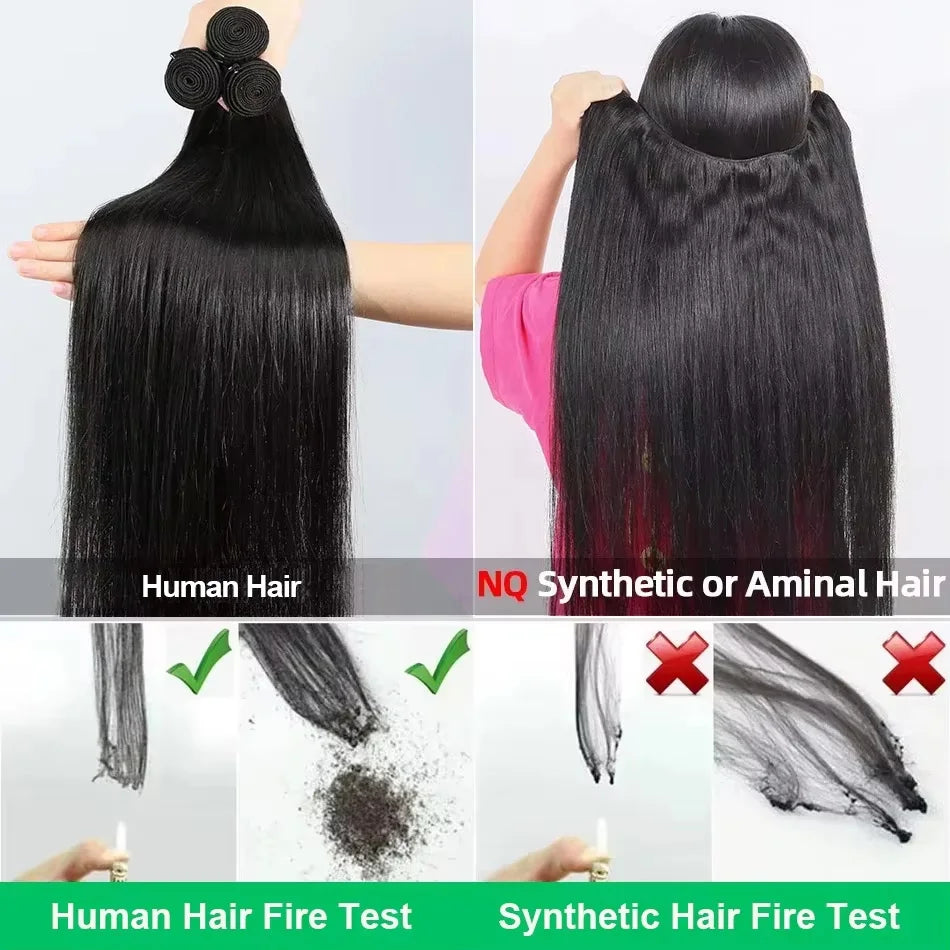 30 34 40 Inch Bone Straight Human Hair Weave Bundles Burmese Virgin Unprocessed  Raw Human Hair Extension 3 4 Bundles Weft
