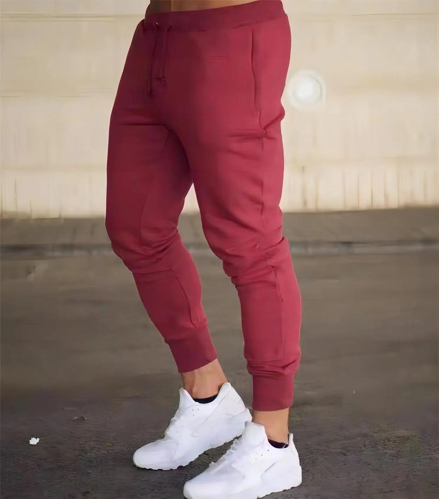 Mens Casual Pants Autumn Winter Sweatpants Men Running Jogger Sports Gym Trousers Fashion Solid Color Workout Long Pants 2025
