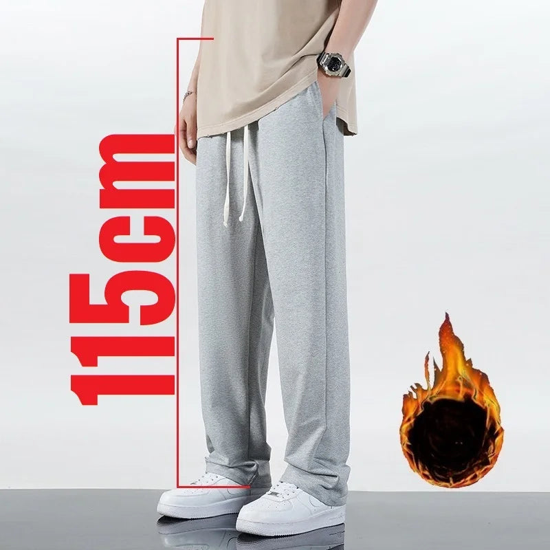 Big Tall Men Sweat Pant Drawstring Extra Long Length Sweatpant Stretch Winter Fleece Sport Jogger Trouser Male 200Cm 190cm 120cm