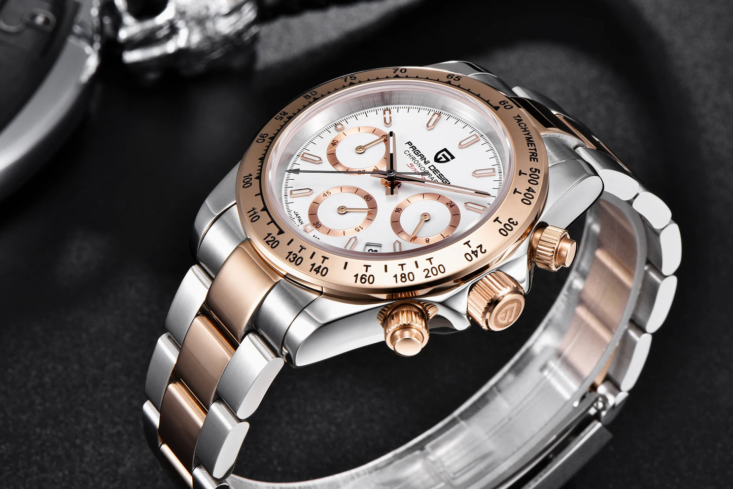 2026 New PAGANI DESIGN Rose Gold Chronograph Men's Watches Luxury Quartz Watch For Men Automatic Date Stainless steel Wristwatch