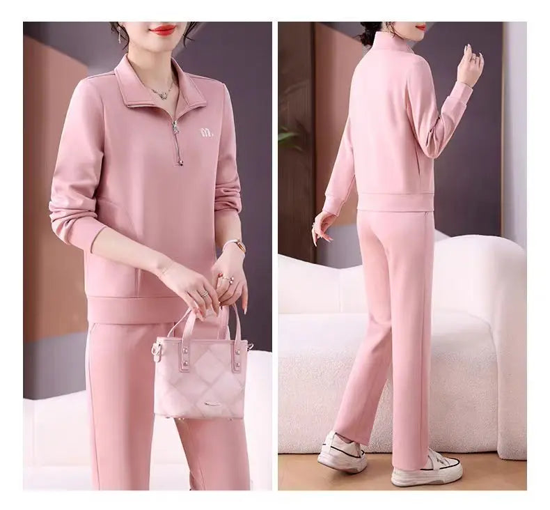 2025 Spring and Autumn New Women's Casual Sports Fashionable Young and Beautiful Two-Piece Set