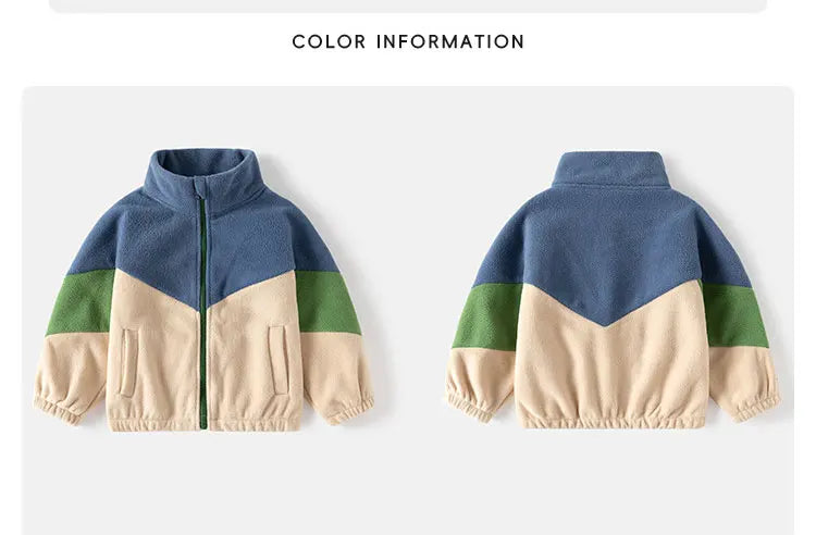 Children's Clothing   Autumn Winter Fleece Thicken Warm  Outwear Cute Cardigan Jackets Coats for  Kids Coats Jackets for Boys